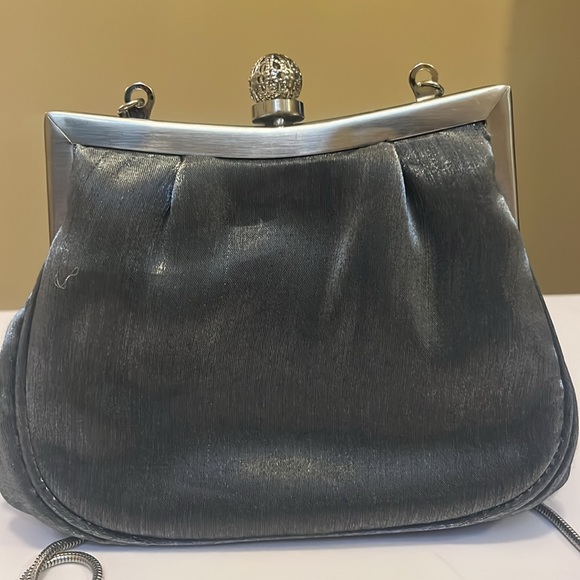 Handbags - Hillard&Hanson gray purse with satin shine